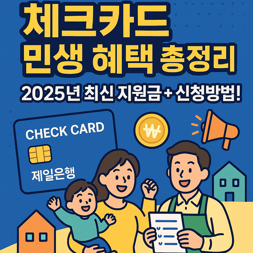 제일은행 체크카드 민생지원 혜택 총정리