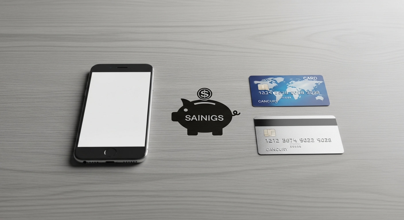 돋보기를 들고 '요금할인형'과 '라이트할부형'이라고 적힌 두 종류의 SKT 제휴카드를 비교 분석하고 있는 모습.