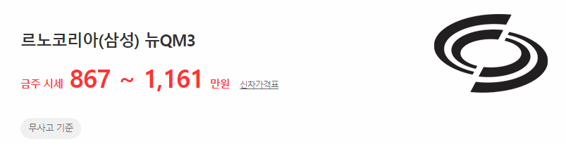 뉴 QM3 중고차