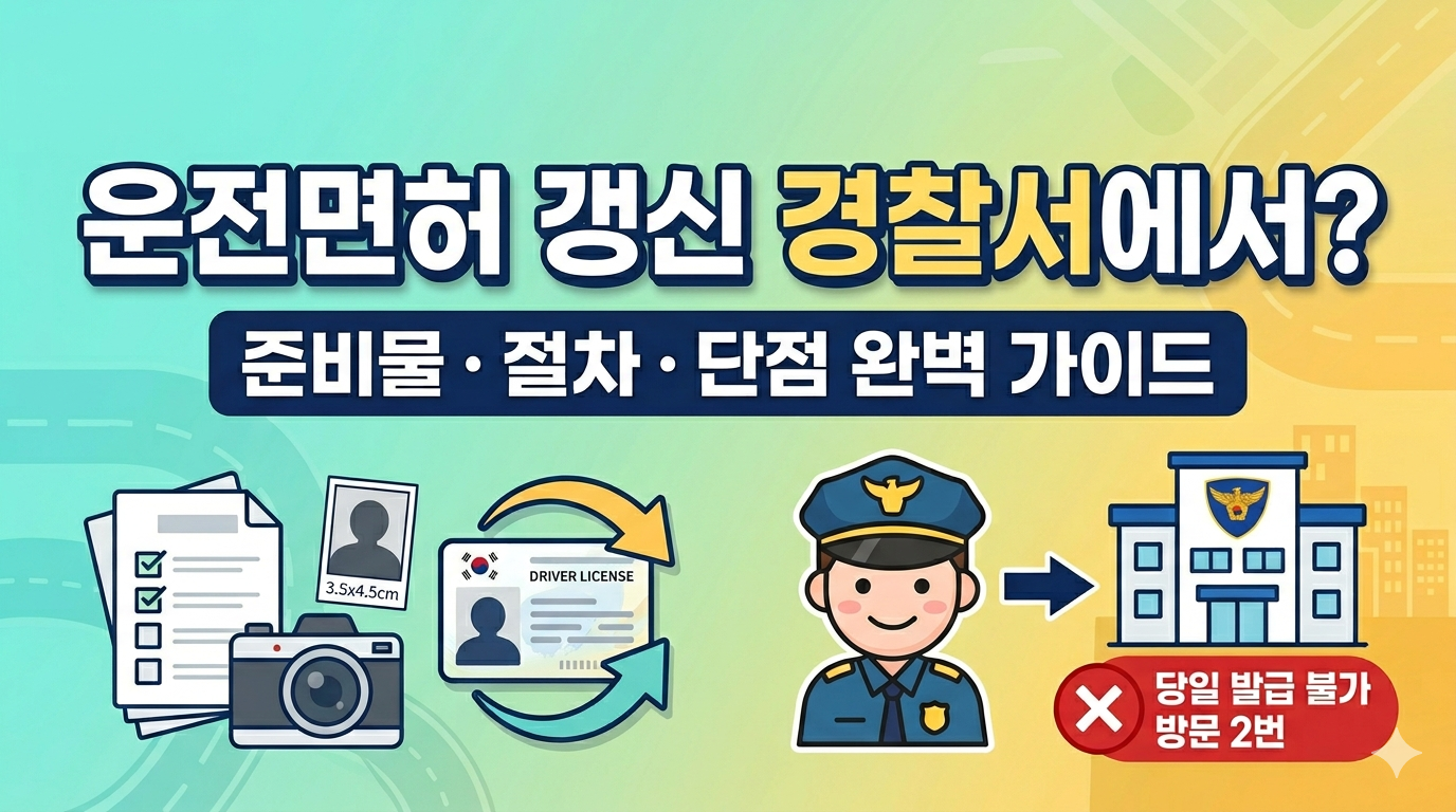 운전면허 갱신 경찰서 방문 시 주의사항 및 준비물 완벽 가이드 썸네일