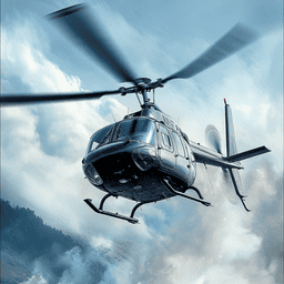 비행 중인 헬리콥터