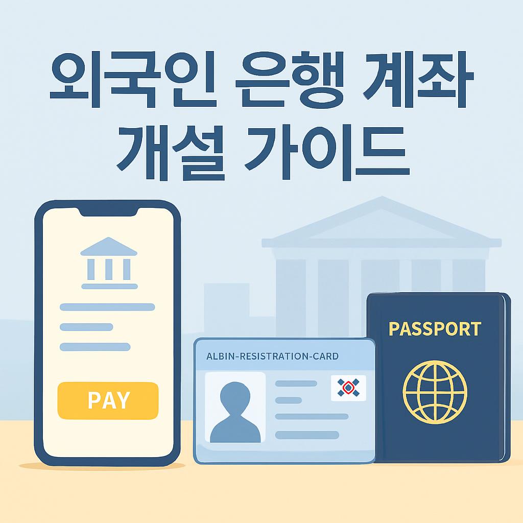 외국인 한국 은행 계좌 개설 방법 총정리