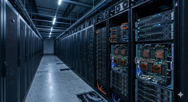 메타와 브로드컴 협력으로 개발되는 AI 칩이 적용된 데이터센터 서버 구조