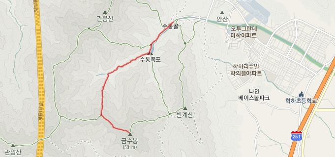 수통골지도