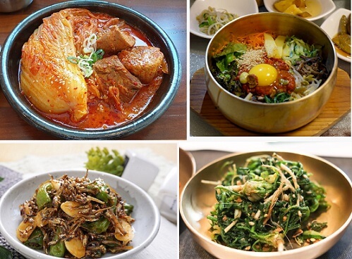 참기름을-이용한-나물요리-멸치볶음-김치찜-나물비빔밥