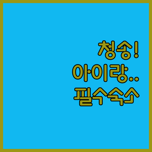 아이와 청송 주왕산 여행 떠날 때 꼭..