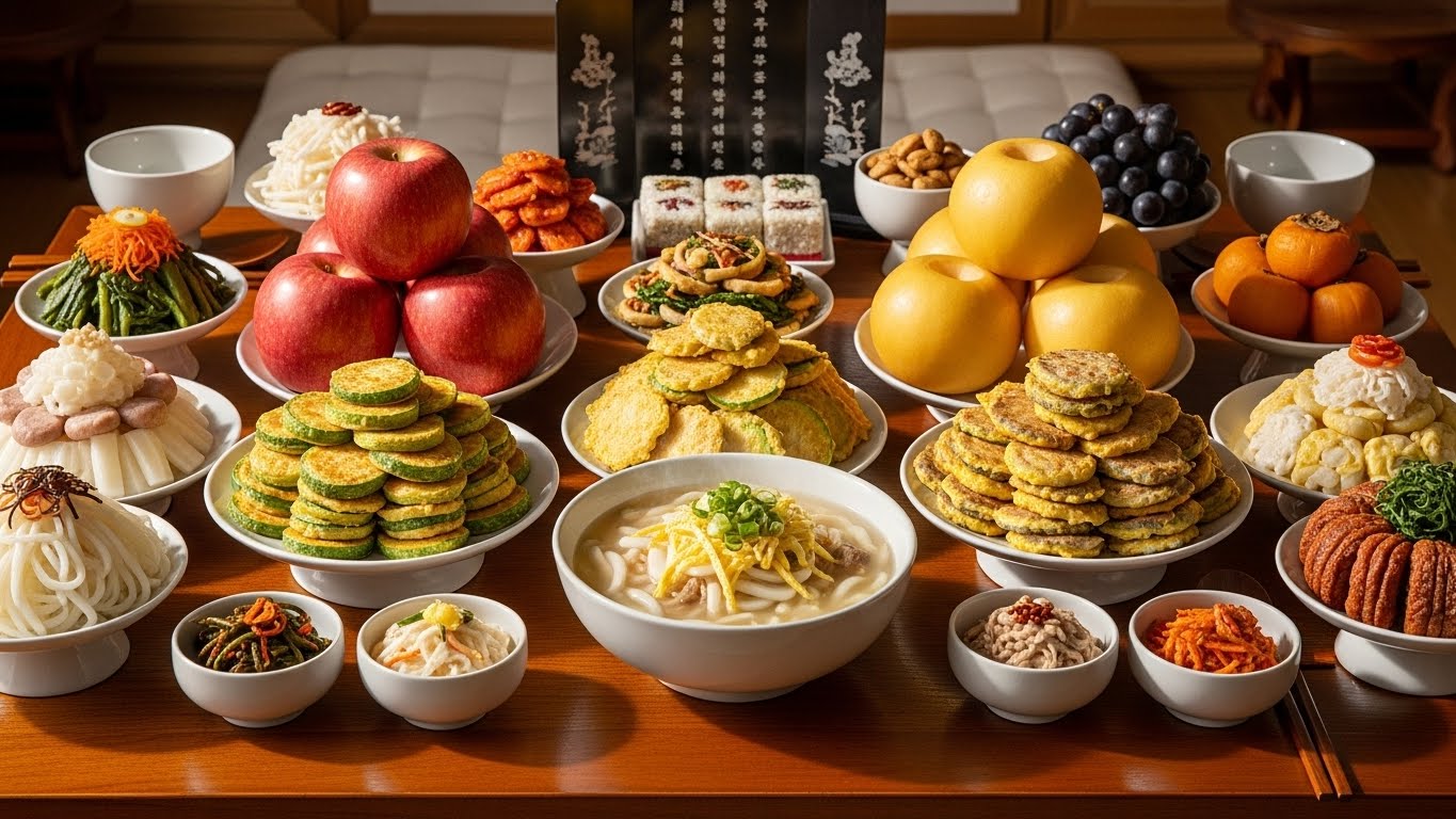 2026년 설날 명절 음식 종류와 차례상 차림 모습