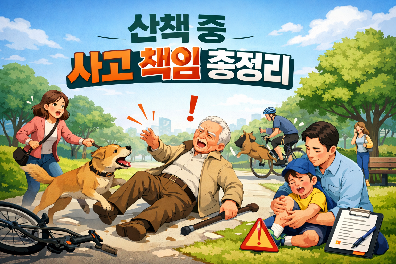 산책 중 사고