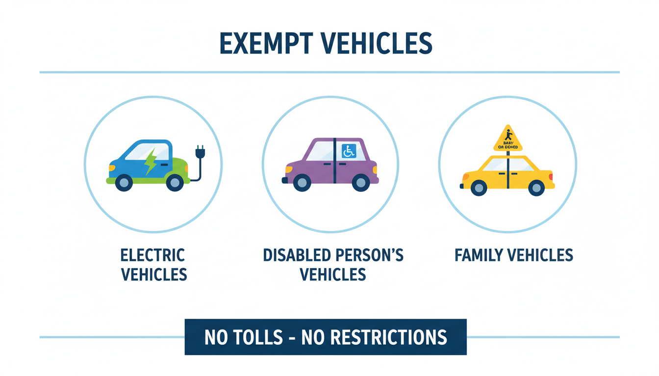 친환경차 및 임산부 등 5부제 예외 차량 일러스트