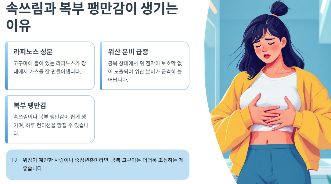 속쓰림과 복부 팽만감이 생기는 이유