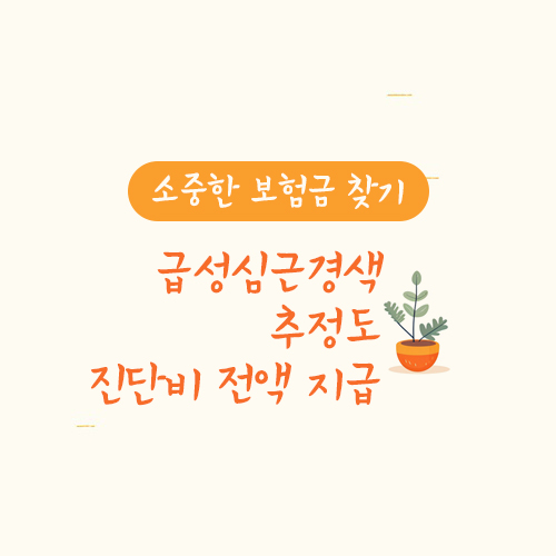 급성심근경색 추정도 진단비 전액 지급