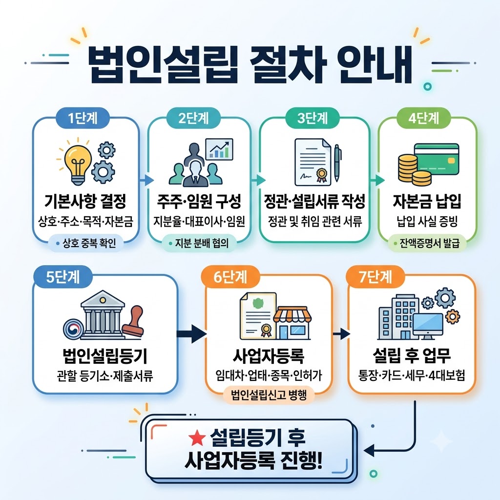 법인설립 절차 순서