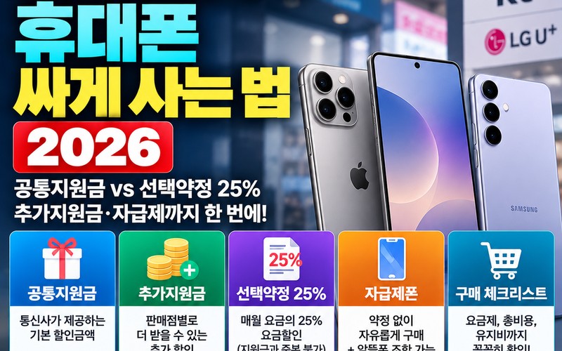 단통법 폐지 후 휴대폰 구매 가이드: 공통지원금 vs 선택약정 25% 실