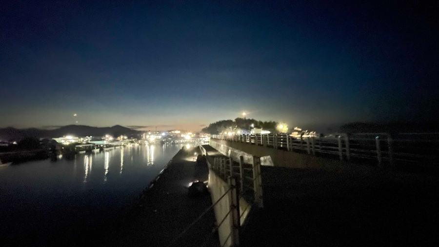 돌고래 횟집 근처 오호항 야경