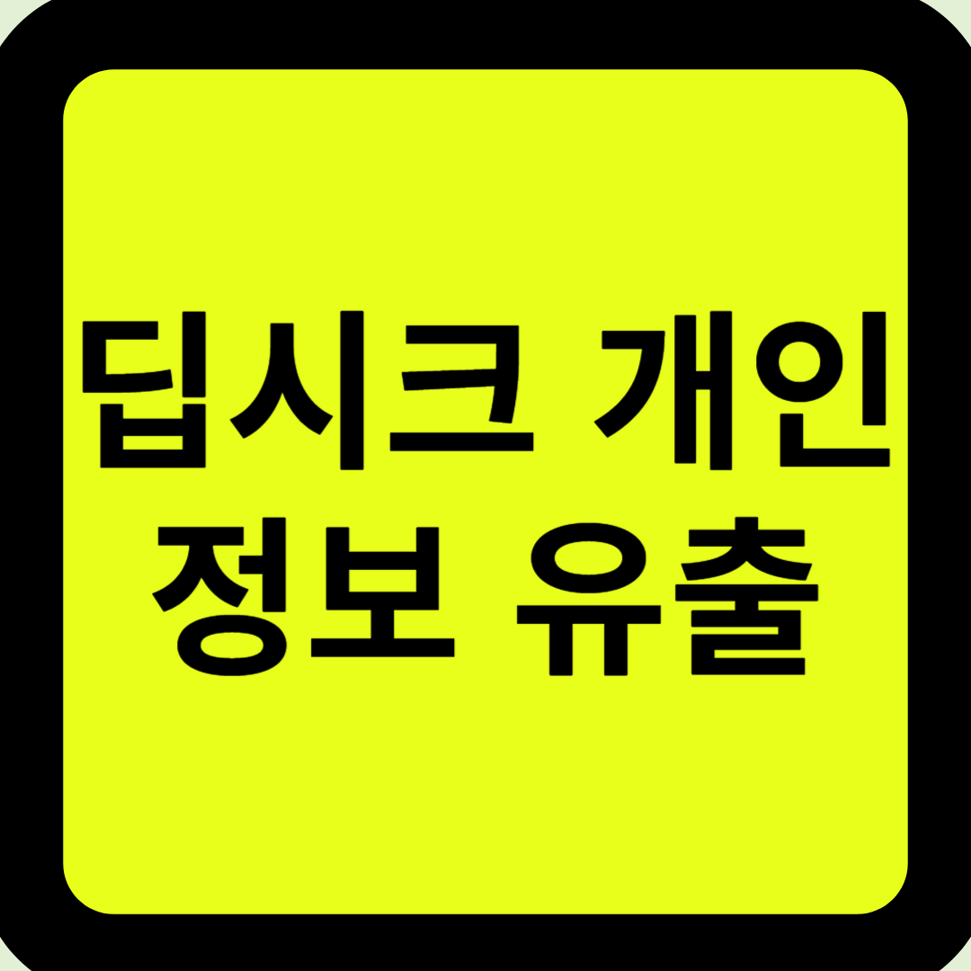 딥시크 개인정보 유출