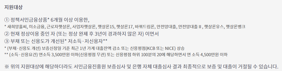 햇살론 재대출