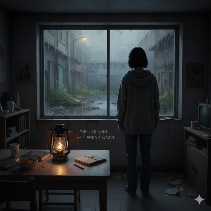 등장인물의 뒷모습을 상징한 장면