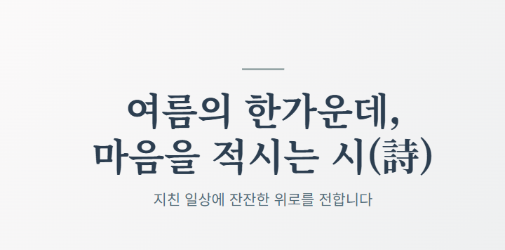 8월의 시모음