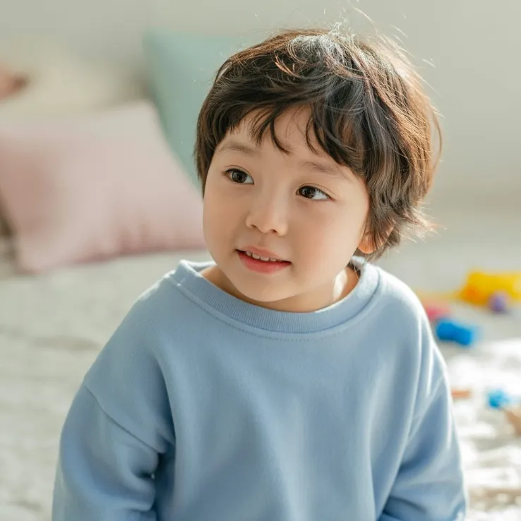드림렌즈를 착용하고 있는 어린이