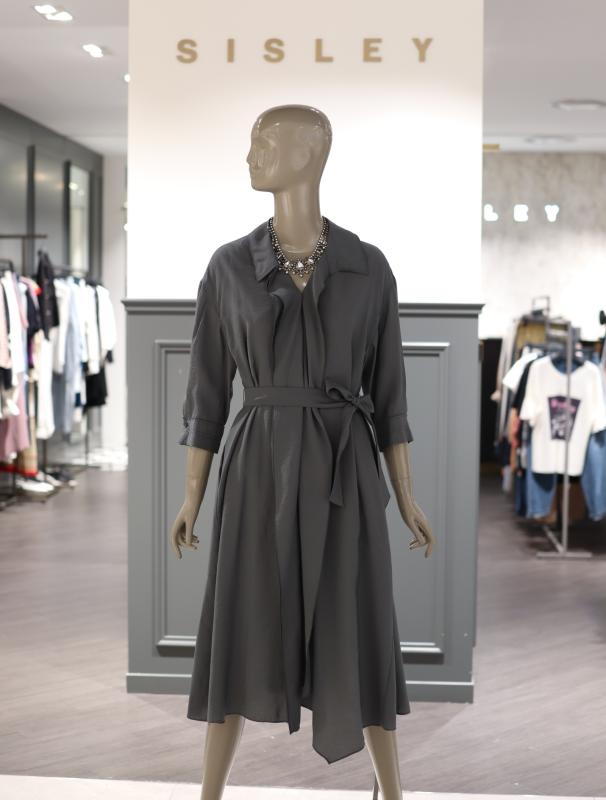 시슬리 러플 스트랩 롱 원피스 DK SAOP13041