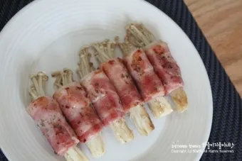 아이 버섯 먹이기 맛있게 레시피 팽이버섯 베이컨말이_14