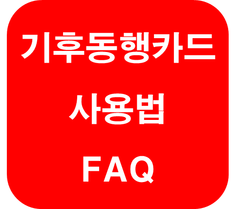 기후동행카드 사용법 FAQ