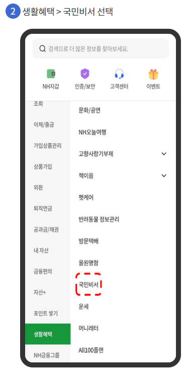 국민비서, 모바일 앱별 설정 방법 안내 (은행, 전자문서)