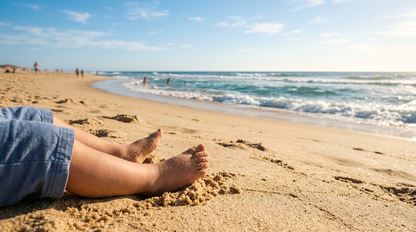 모래사장 아이