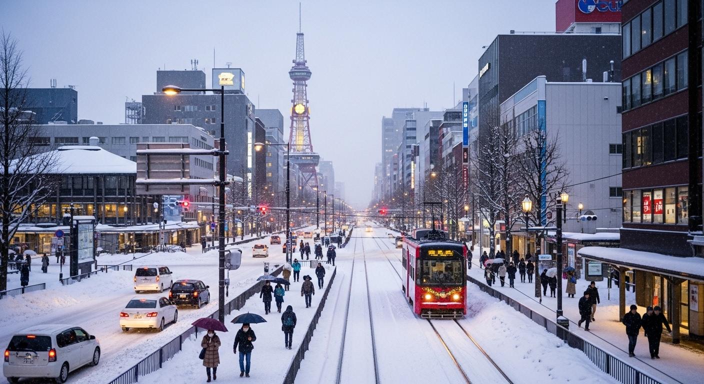 겨울 삿포로 여행 코디