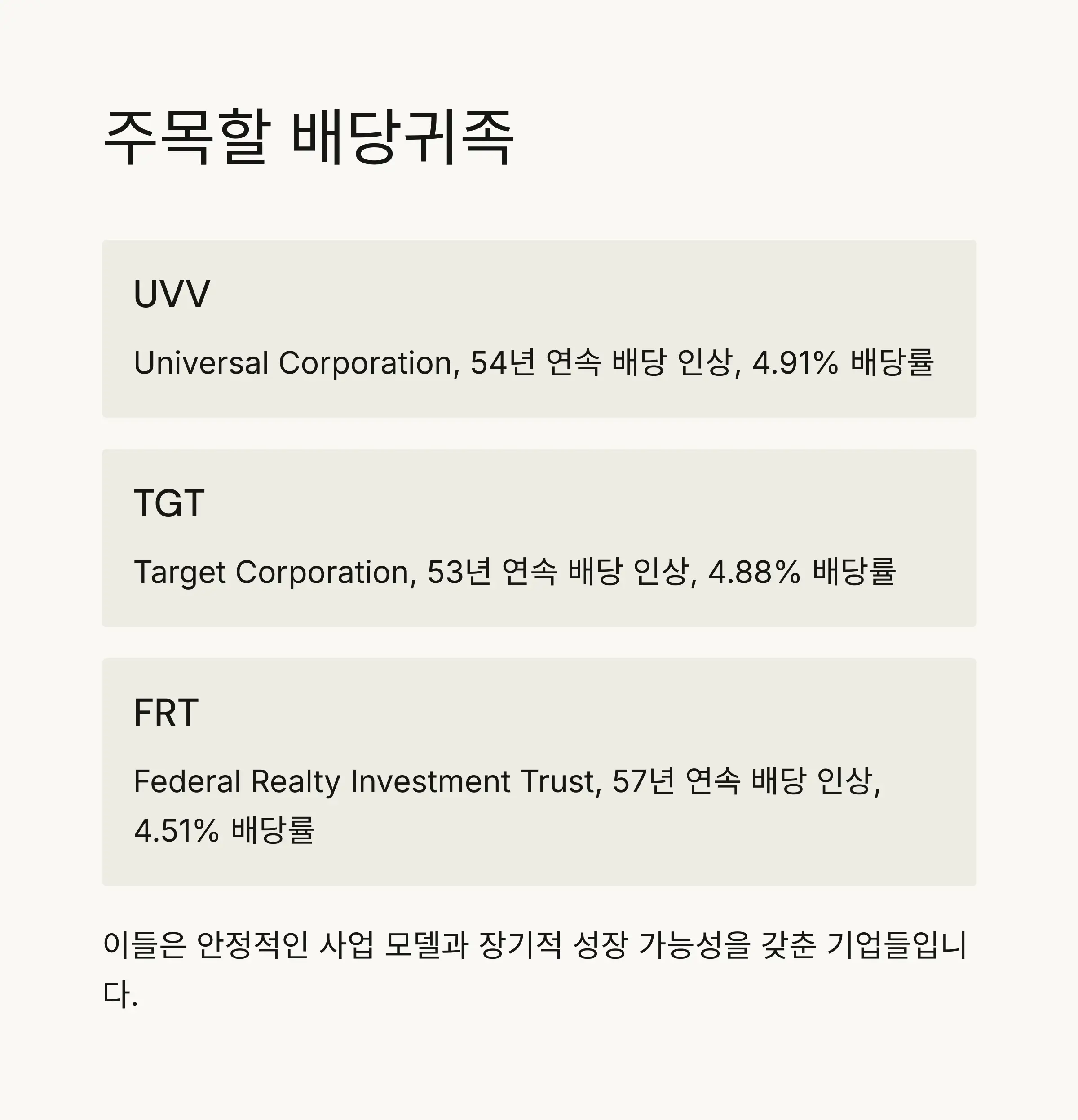 🏭 섹터별 배당귀족 분석