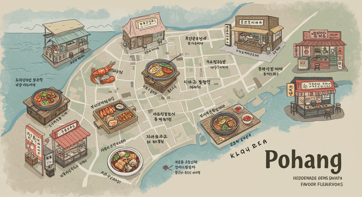 🍽️ 포항 현지인만 아는 ‘진짜 맛’ 지도 — 해안도로 노포부터 골목 밥집까지 (차분·깊은 맛 중심 추천) 😋