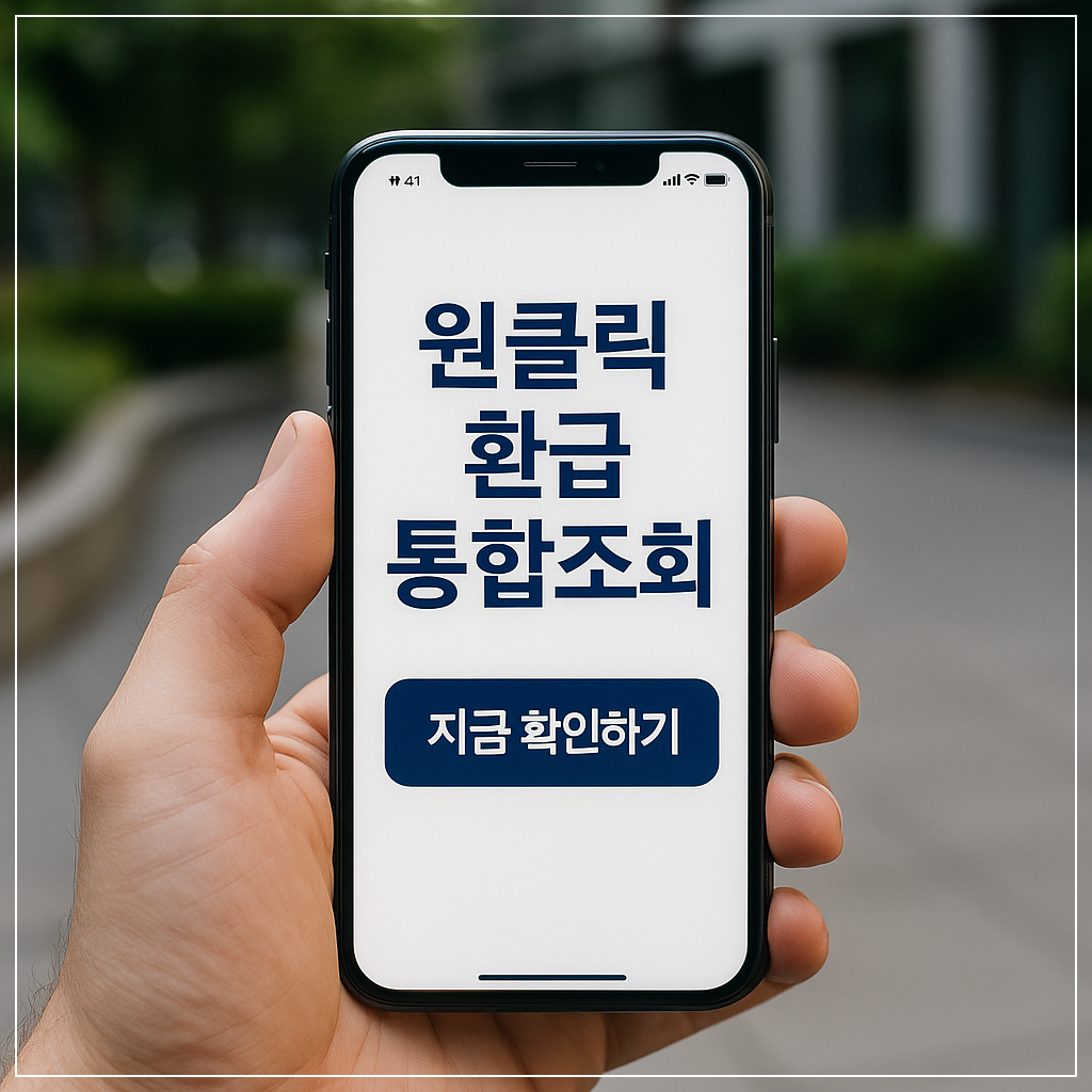 정부24 원클릭 환급 통합조회 서비스 화면