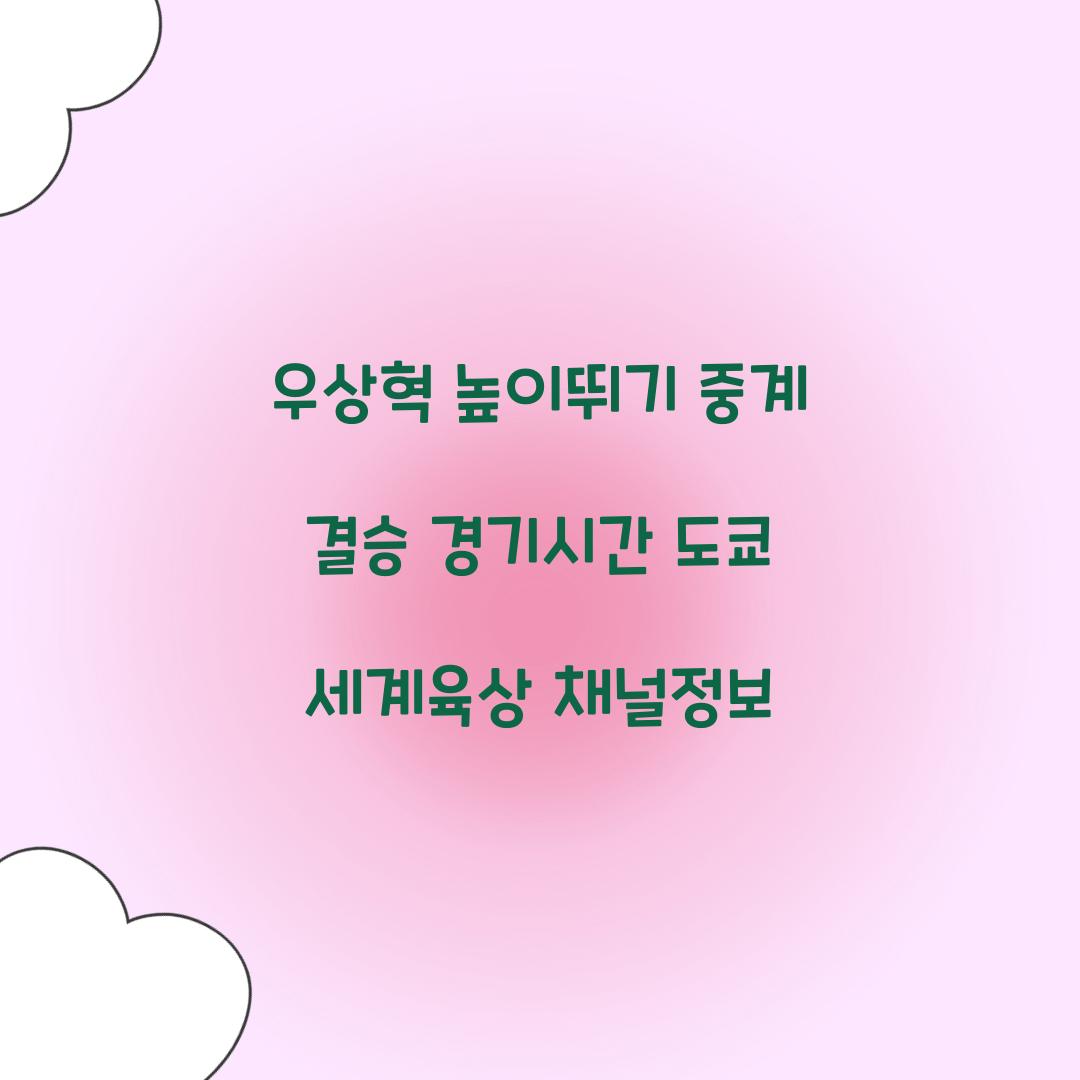 우상혁 높이뛰기 중계