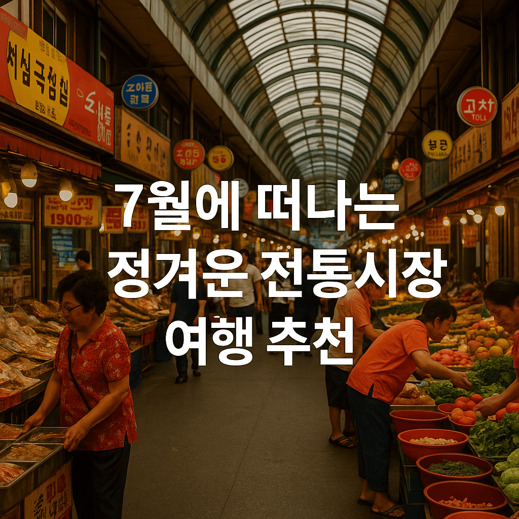 7월에 떠나는 정겨운 전통시장 여행 추천
