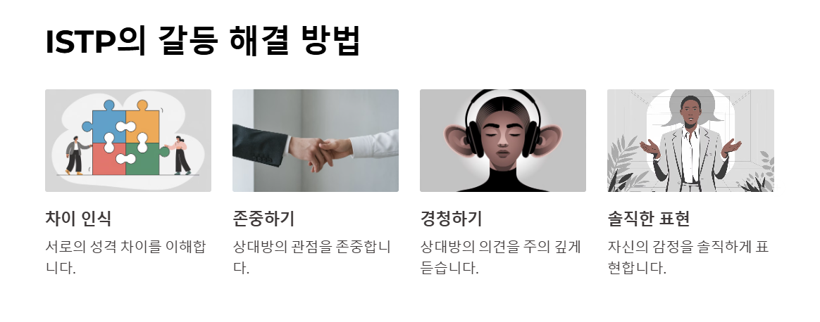 ISTP의 갈등 해결 방법