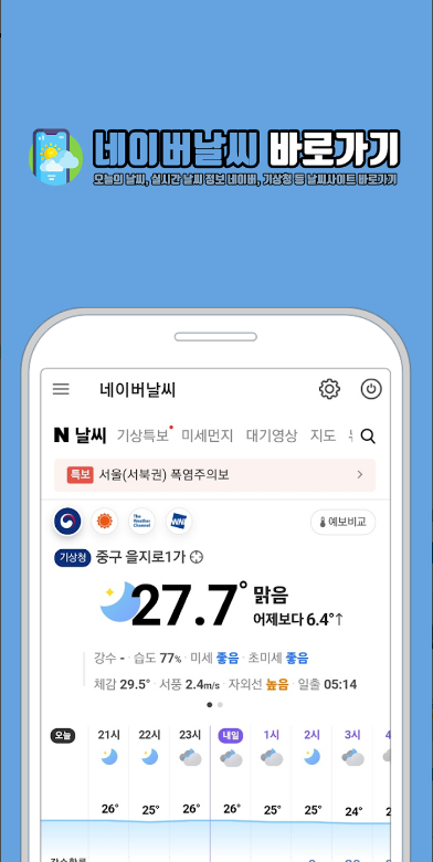 네이버날씨 바로가기, 주간날씨 오늘날씨, 일기예보, 기상청, 미세먼지, 태풍