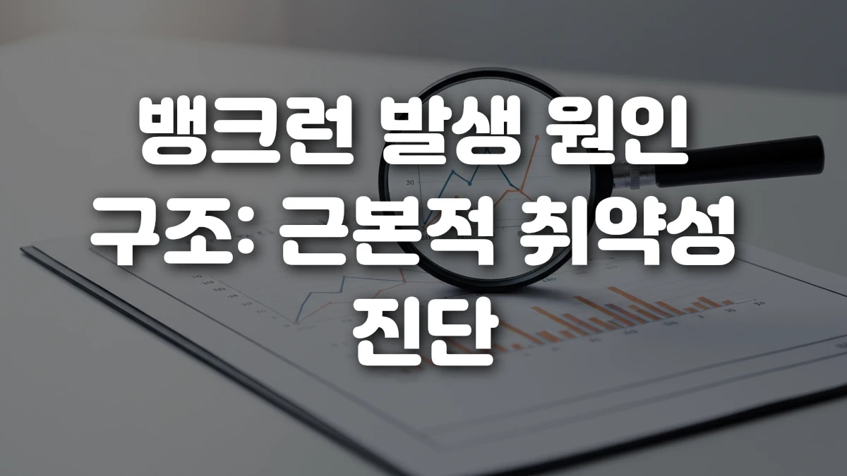 뱅크런 발생 원인 구조 근본적 취약성 진단