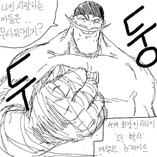 원피스 흰수염이 언월도 말고 복싱을 했다면? 만화