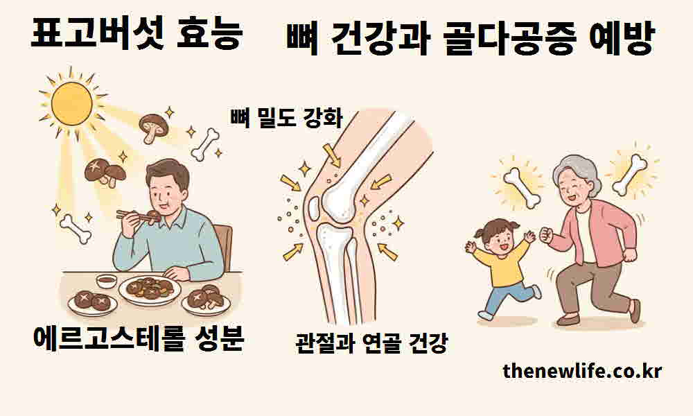 표고버섯 효능 뼈 건강 골다공증 예방