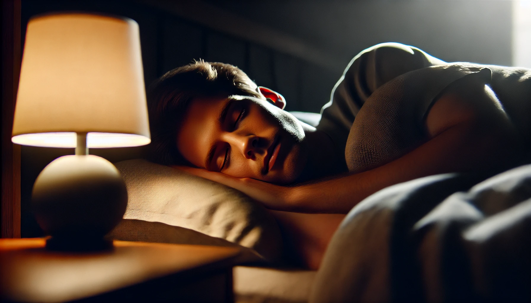 숙면을 하고 있는 남자의 모습