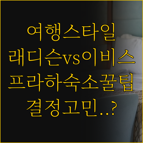 내 여행 스타일에 딱 맞는 프라하 호..