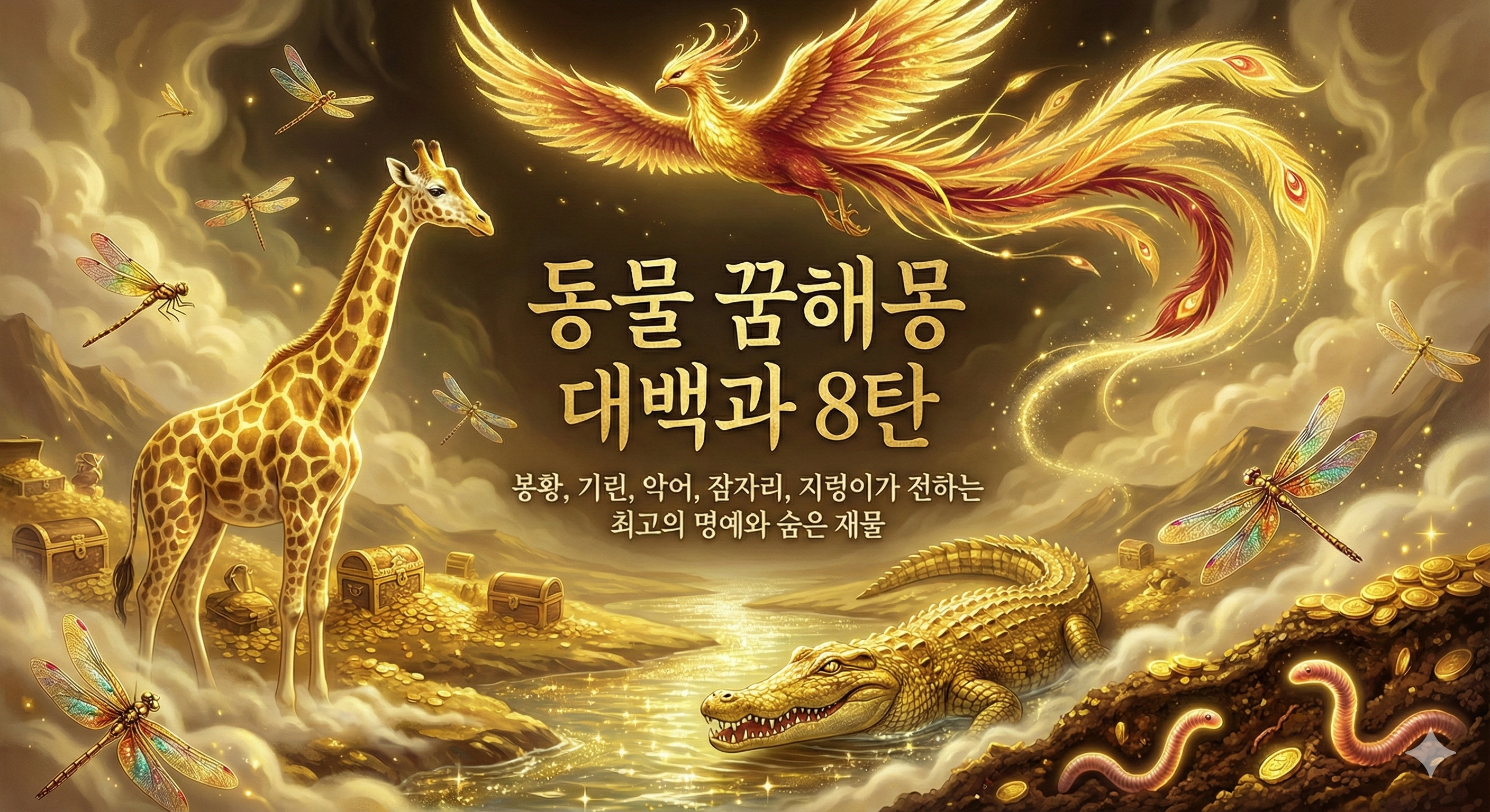 동물 꿈해몽 대백과 8탄_봉황, 기린, 악어, 잠자리, 지렁이