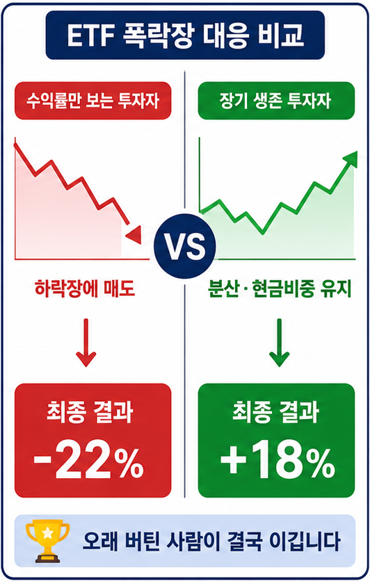 ETF 폭락장 장기투자 Before After 비교
