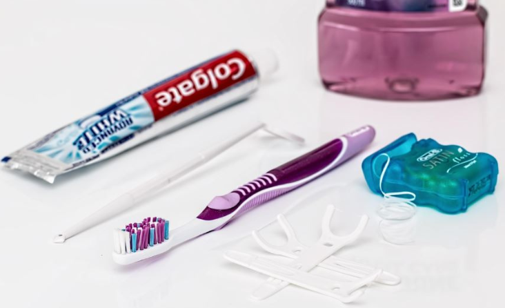 Photos of Toothbrush, Interdental Brush, and Dental Floss
