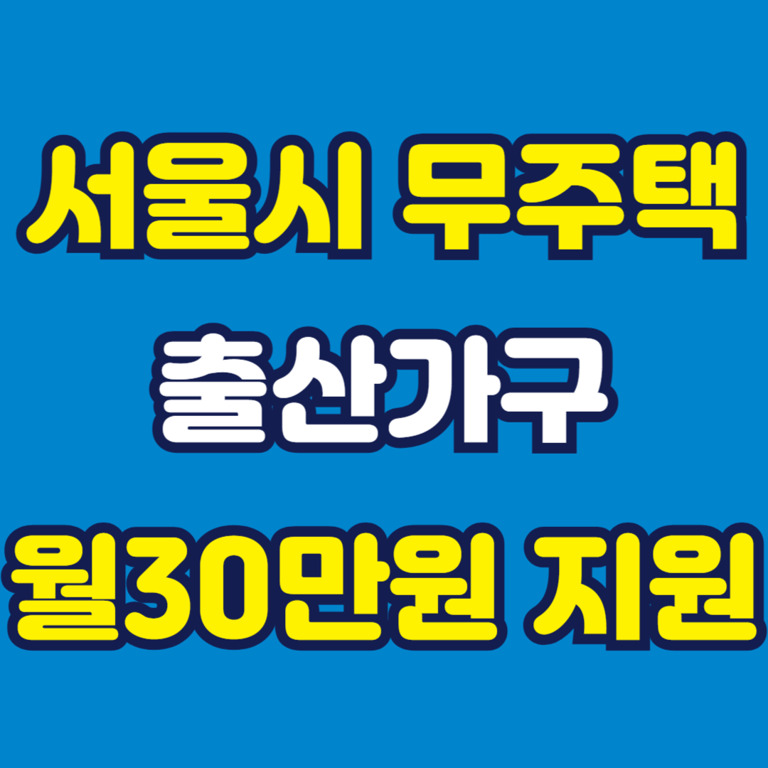 서울시 무주택 출산가구 월30만원 지원