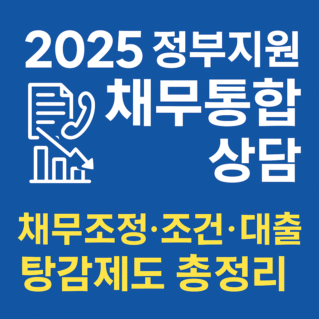 2025정부지원 채무통합 상담 - 채무통합 방법·채무조정제도·조건·대출·탕감제도 총정리