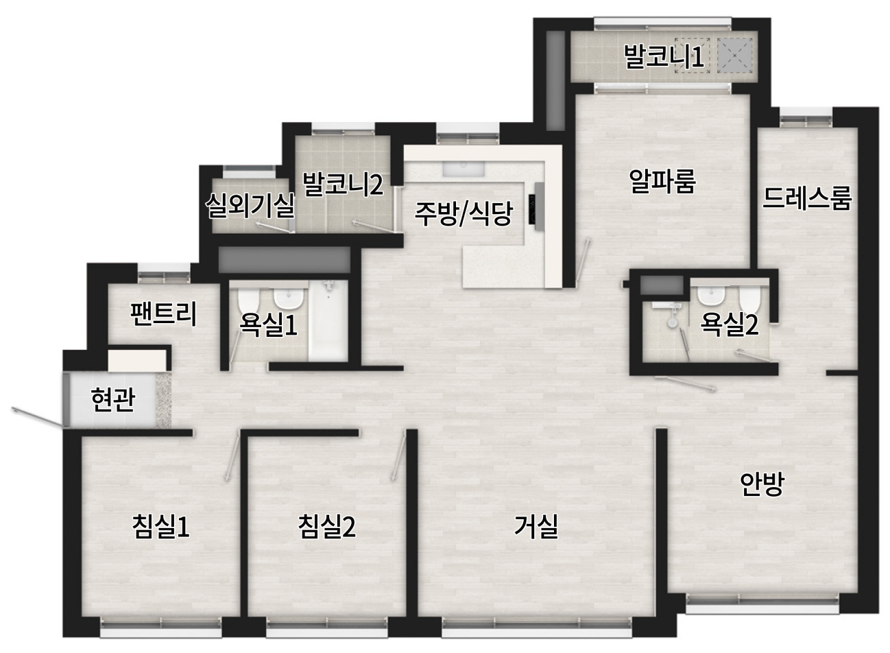 광명 시티프라디움 에듀하임 84c평면
