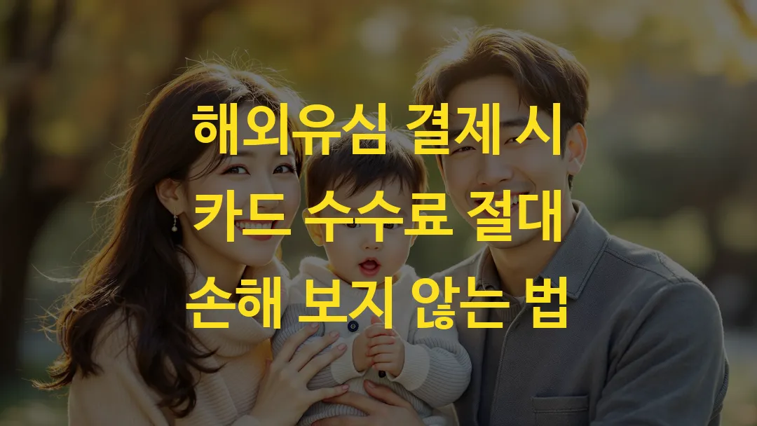 해외유심 결제 시 카드 수수료 절대 손해 보지 않는 법