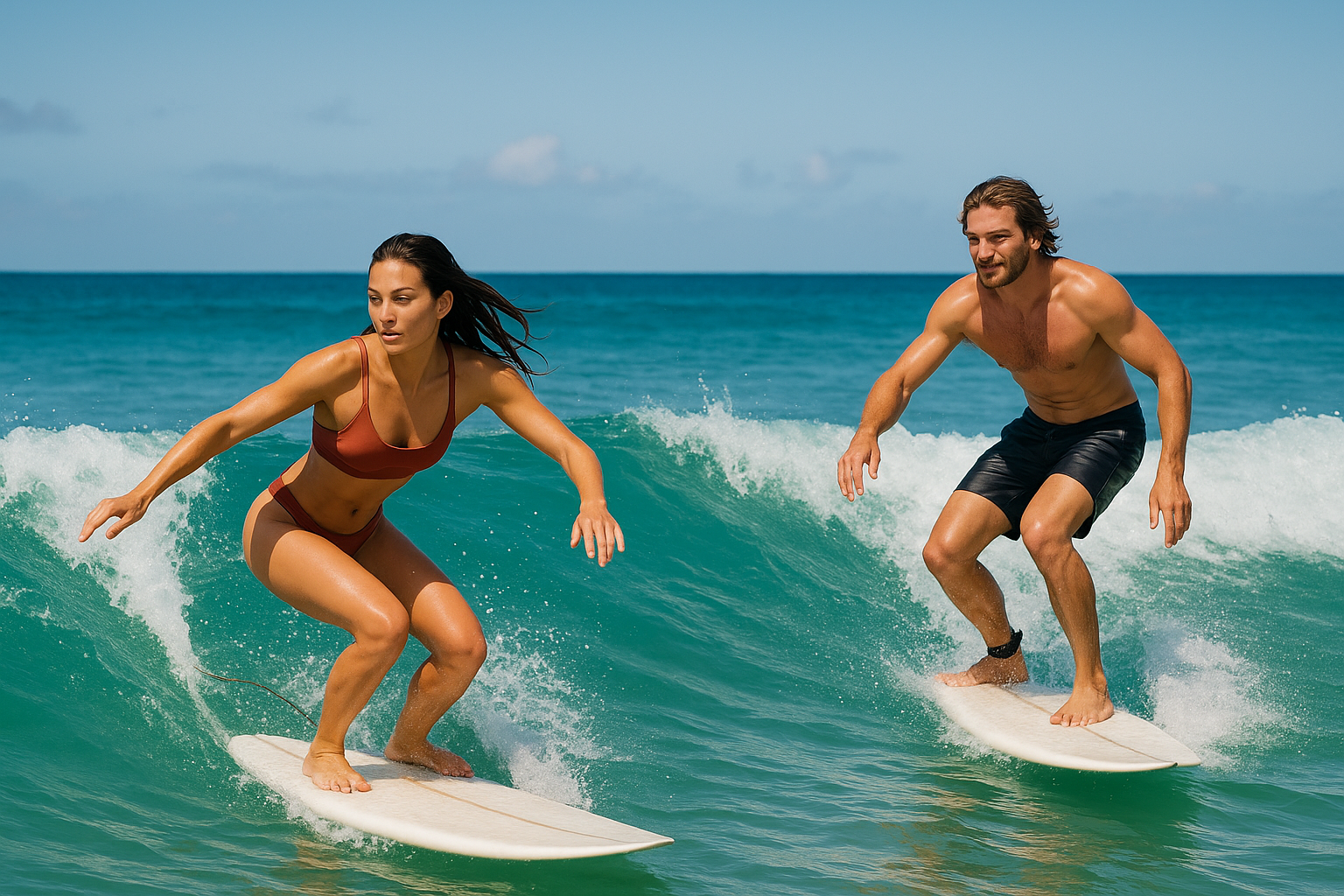 서핑하는 사람들