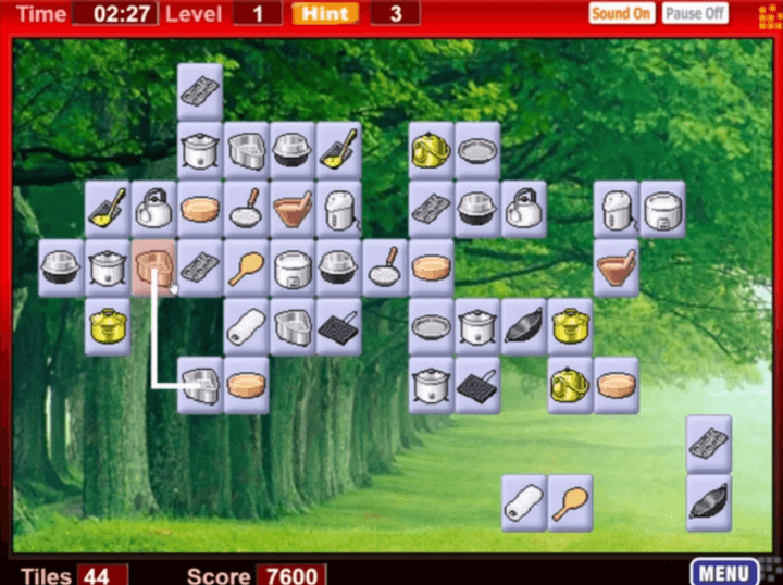 주방기구-짝맞추기-플래시게임-플레이-같은-주방-기구의-짝을-맞추는-화면